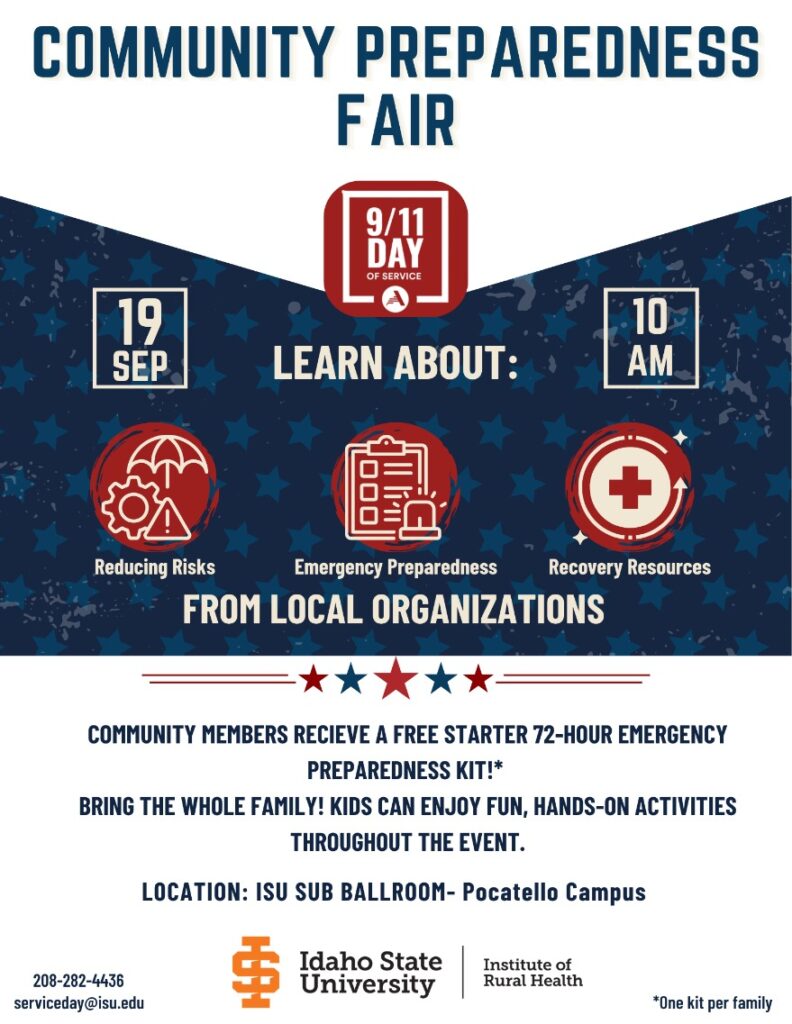 ISU’s 9/11 Day of Service: Community Preparedness Fair, Pocatello, September 19, 2026